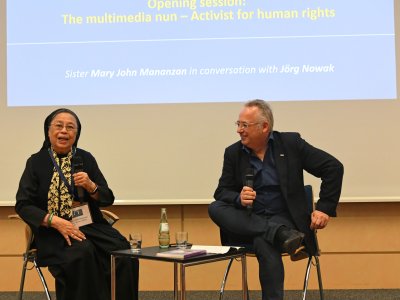 Sister Mary in conversation with Jörg Nowak